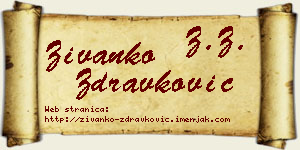 Živanko Zdravković vizit kartica